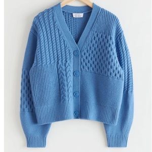 & Other Stories Cable Knit Cardigan